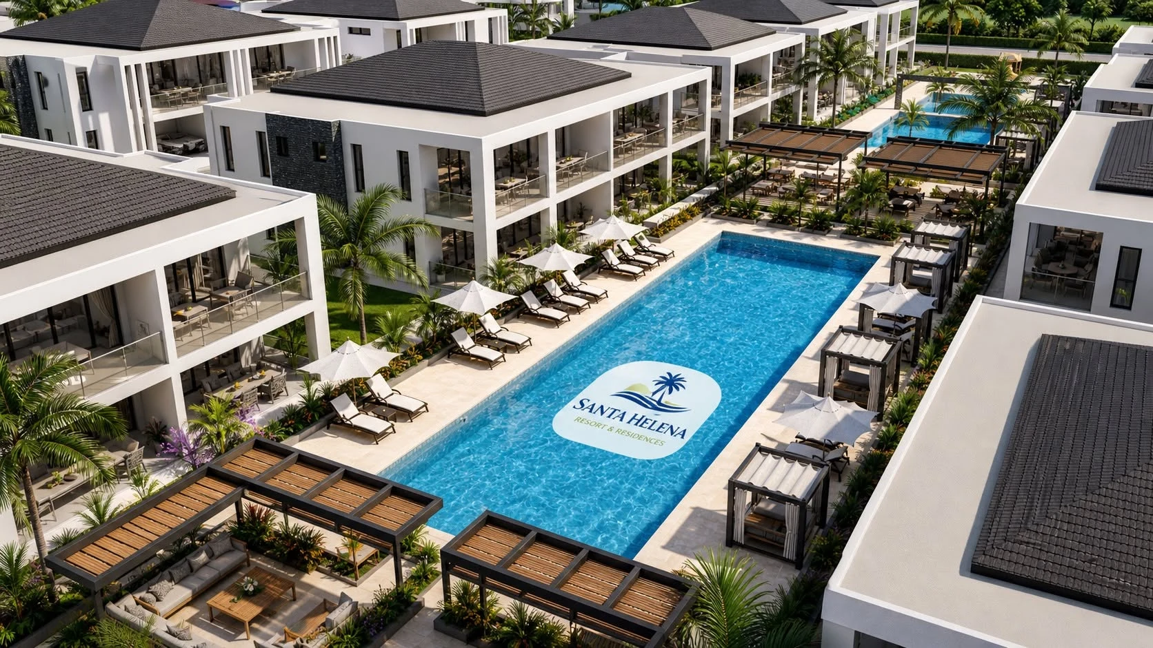Santa Helena Resort Curacao pool visualization