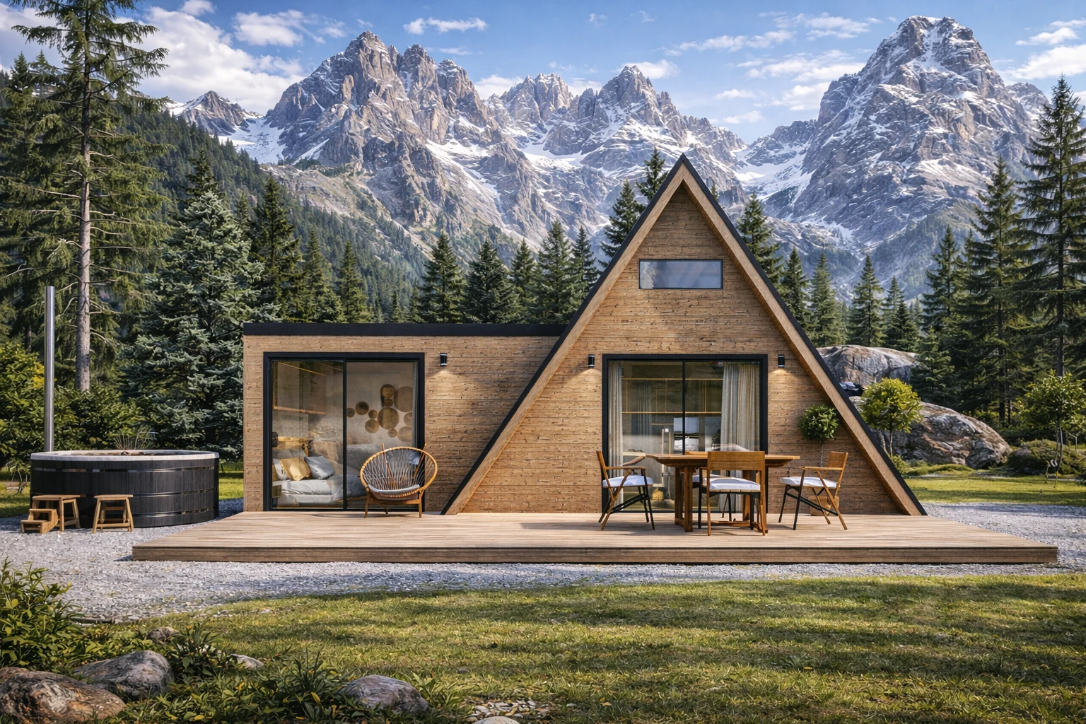 A-FRAME PD alpine retreat architectural visualization by Archviz Damian