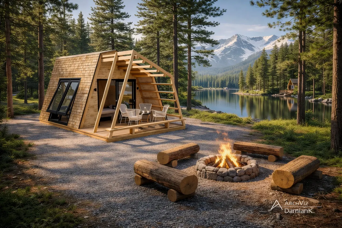ZALA glamping pod architectural visualization by Archviz Damian