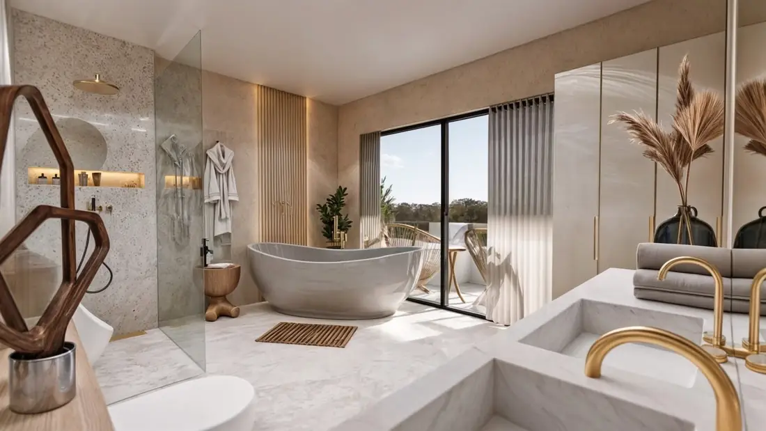 Premium bathroom interior visualization
